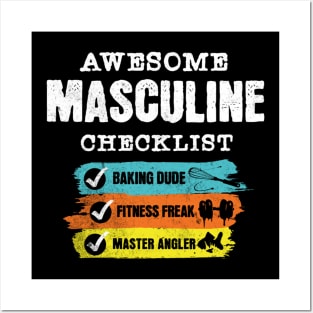 Awesome masculine checklist Posters and Art